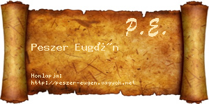 Peszer Eugén névjegykártya